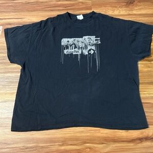 LINKIN PARK Hanes Black Short-Sleeve Graphic Tee with Faded Gray Print